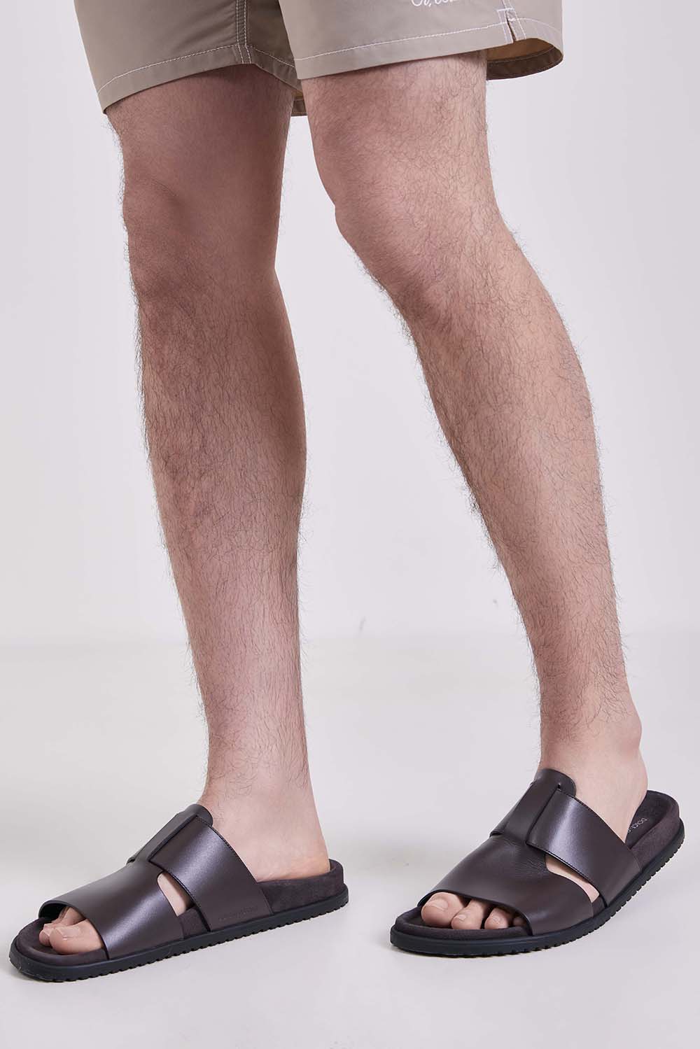 כפכפי סלייד עור